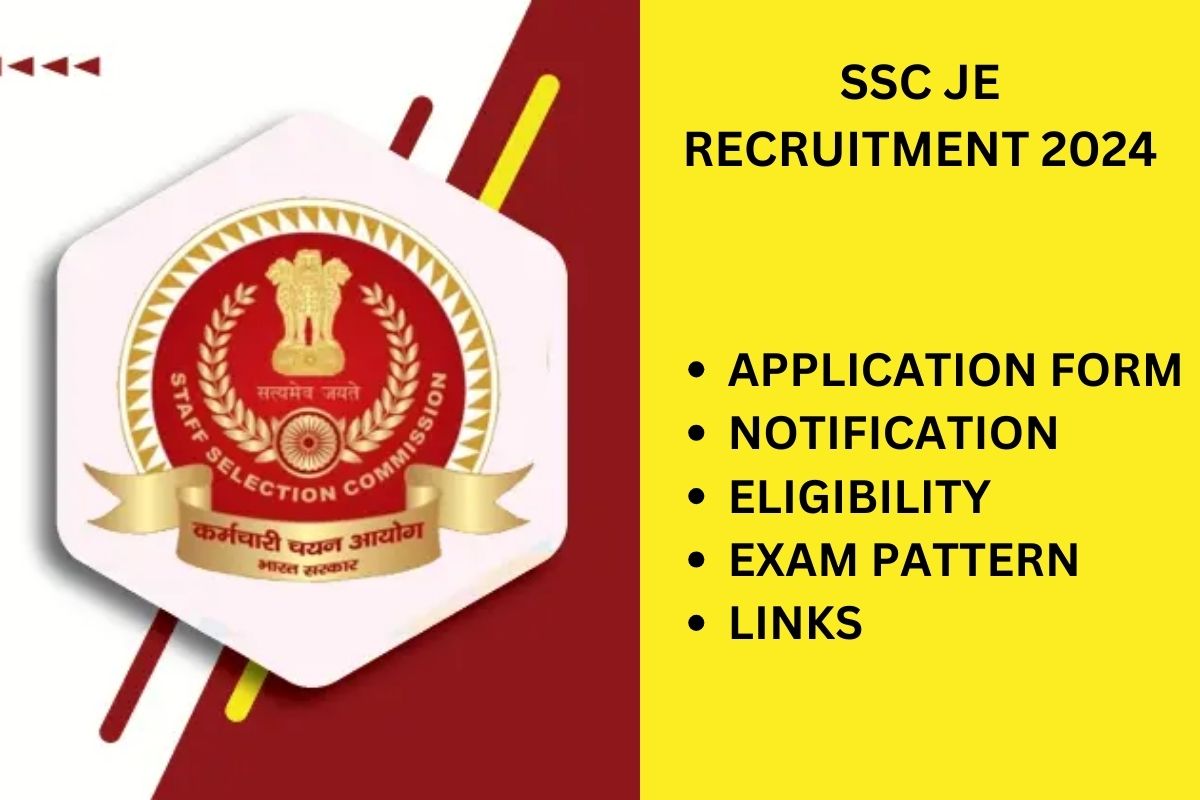 SSC JE Recruitment 2024 Notification Application Form Start Date   SSC JE RECRUITMENT 2024 